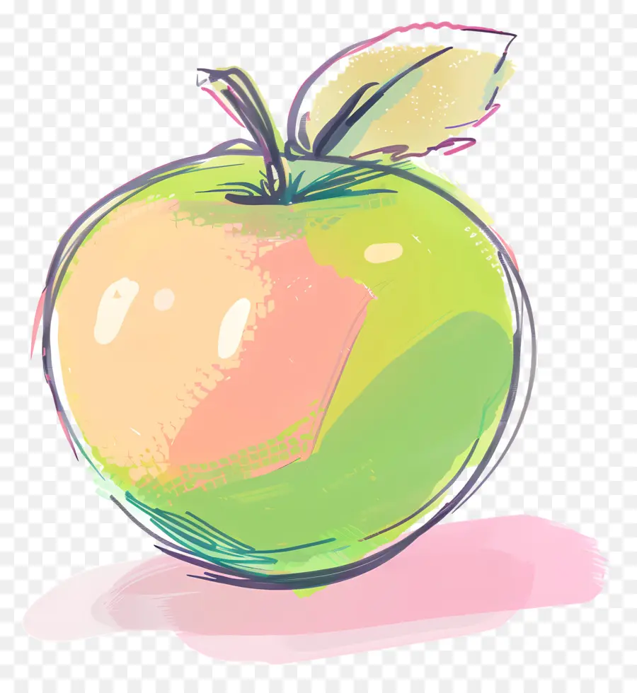 لطيف أبل，التفاح الأخضر PNG