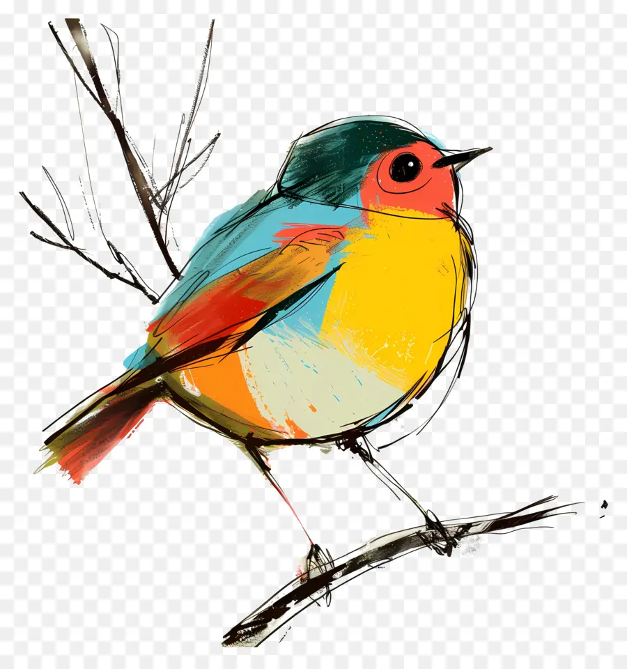 الطيور，الملونة PNG