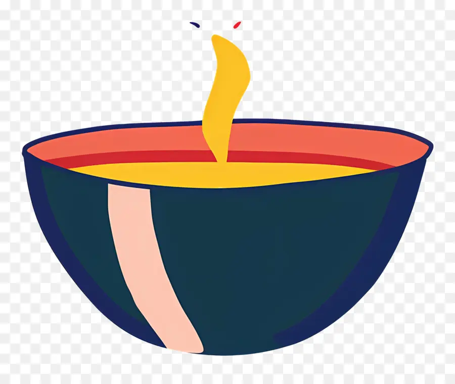 صحن حساء，الأصفر شمعة PNG