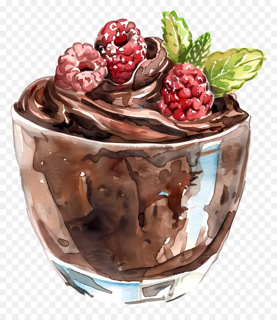 موس الشوكولاته，الرسم بالألوان المائية PNG