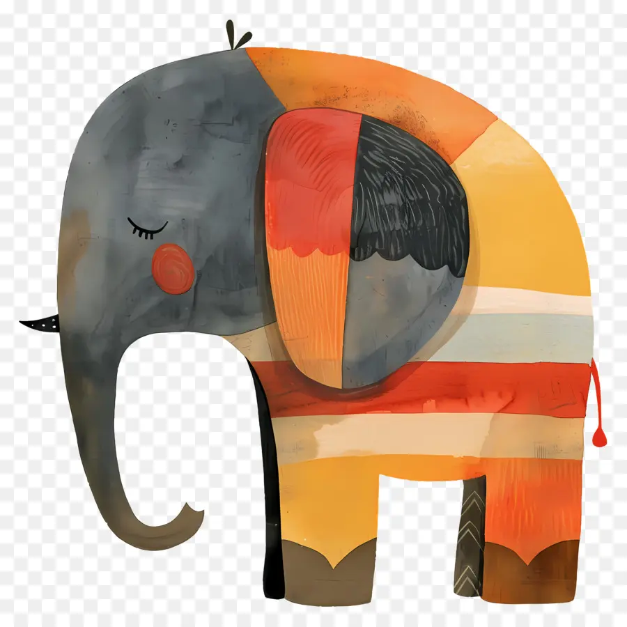الكرتون الفيل，فيل مخطط PNG