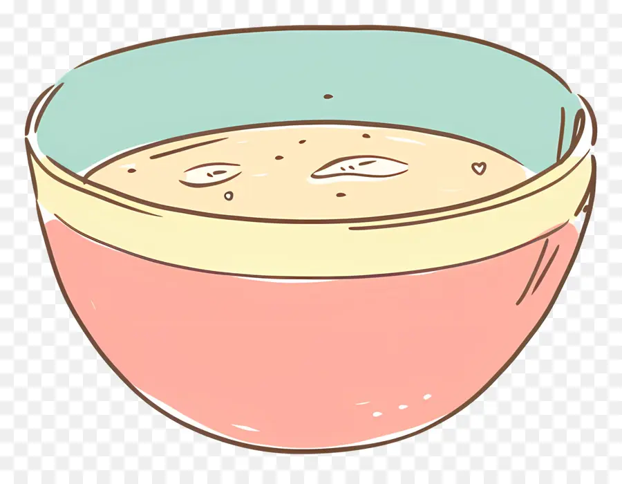 صحن حساء，وعاء وردي PNG