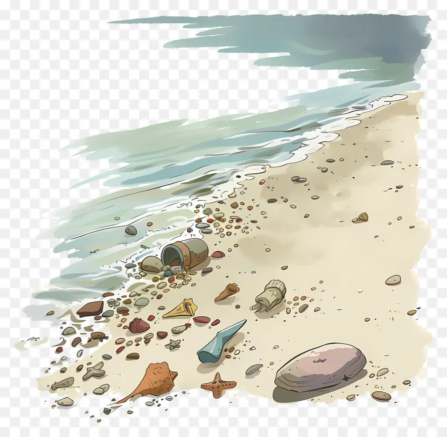 الشاطئ，الصخور PNG