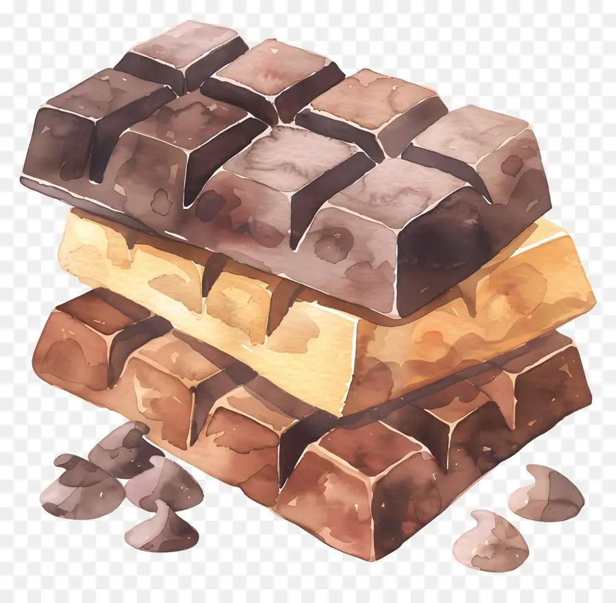 الشوكولاته بار，قطع شوكولاته PNG