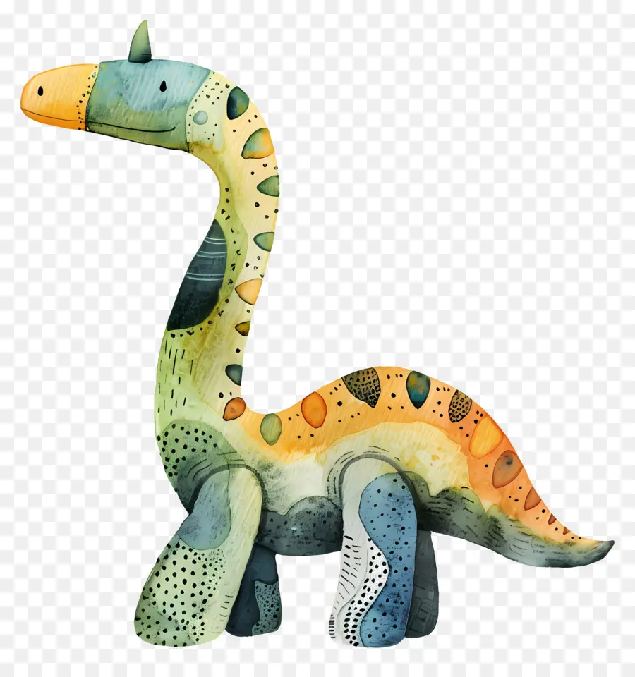 ديناصور，الرسم بالألوان المائية PNG