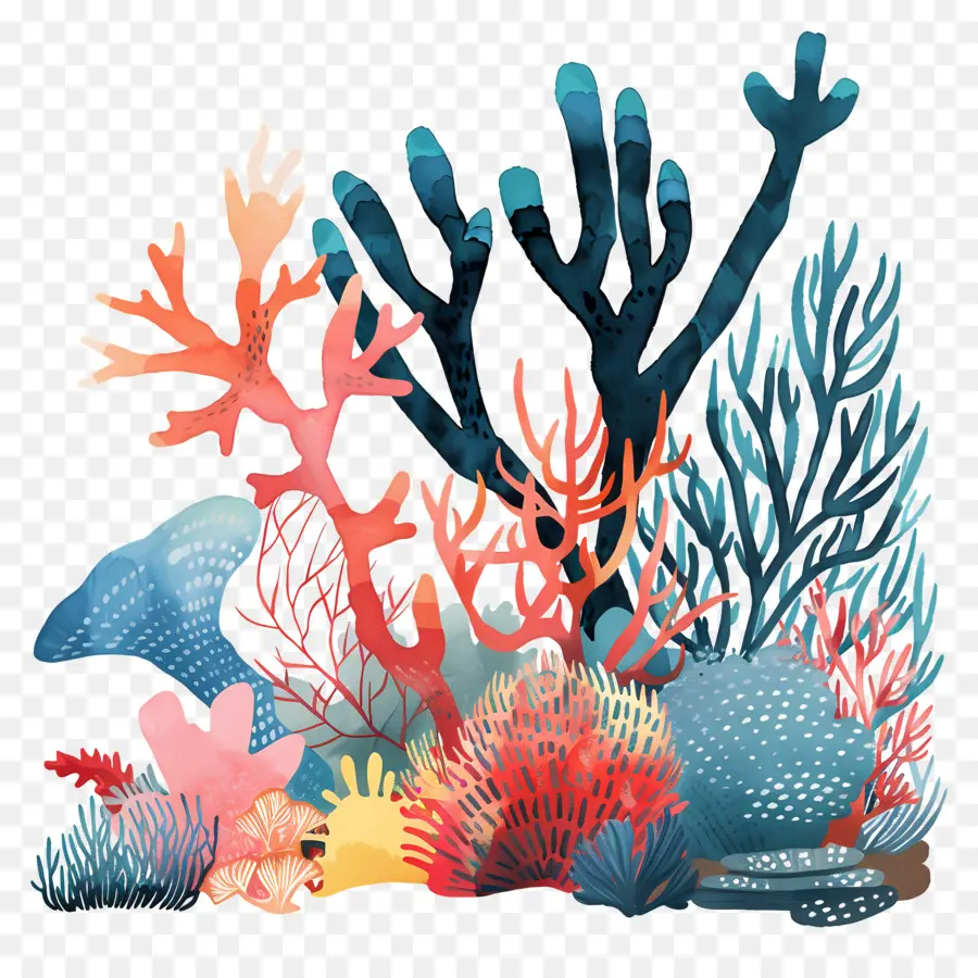 الشعاب المرجانية，الشعاب المرجانية الملونة PNG