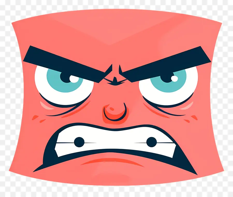 وجه غاضب，الوجه الأحمر PNG