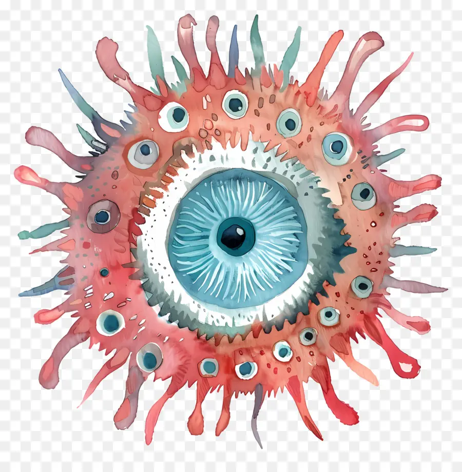 الفيروسات，العين PNG