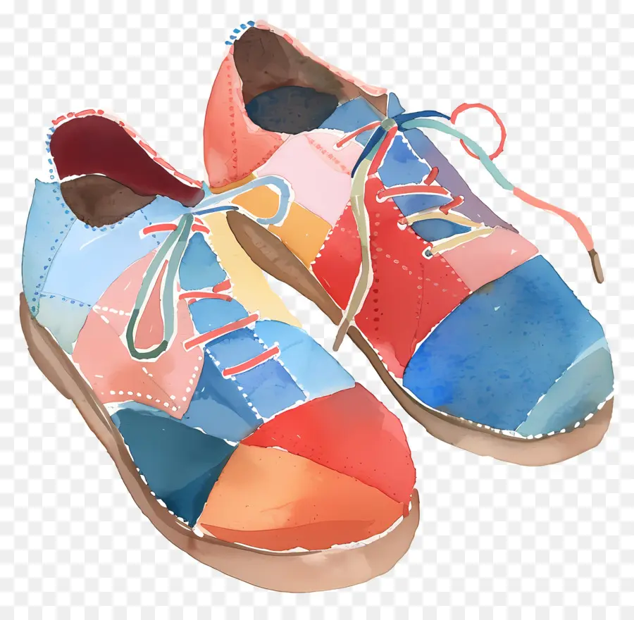 الأحذية，أحذية جلدية ملونة PNG