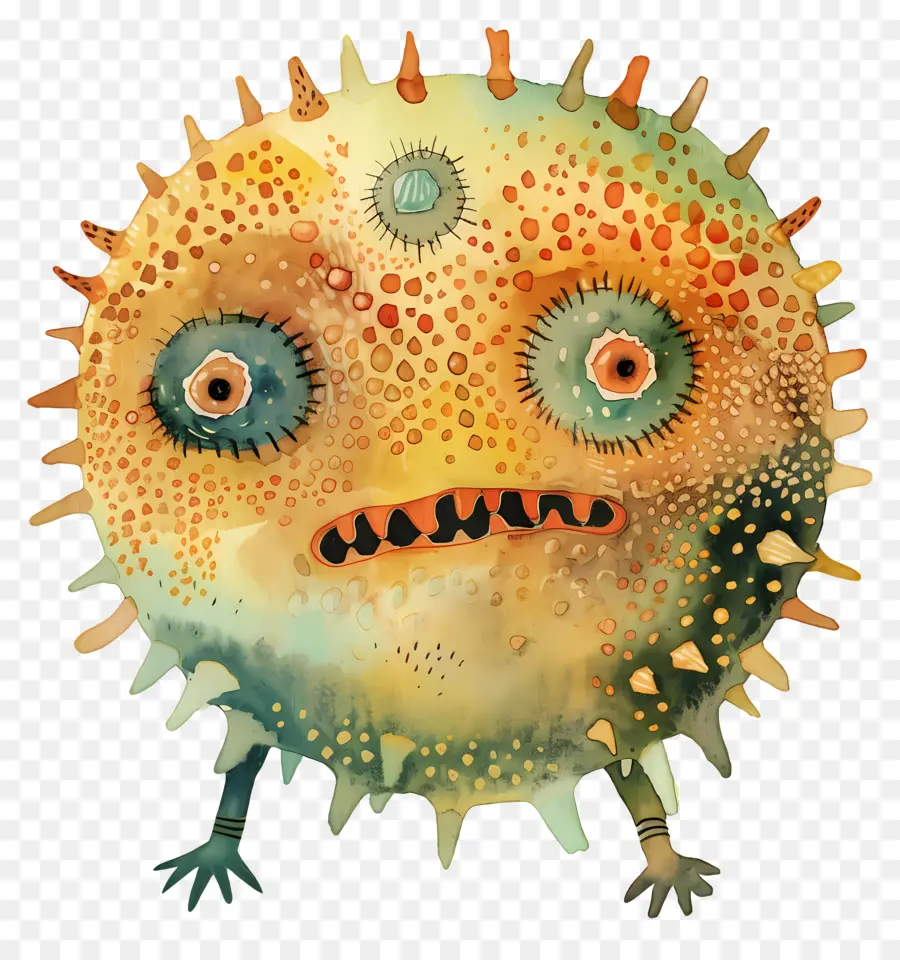 الفيروسات，مخلوق لطيف PNG