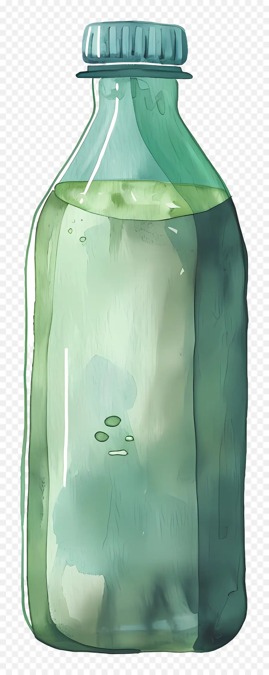 المياه زجاجة，زجاجة زجاجية خضراء PNG