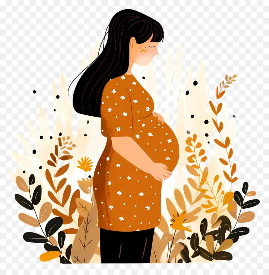 المرأة الحامل，كاريكاتير المرأة الحامل PNG