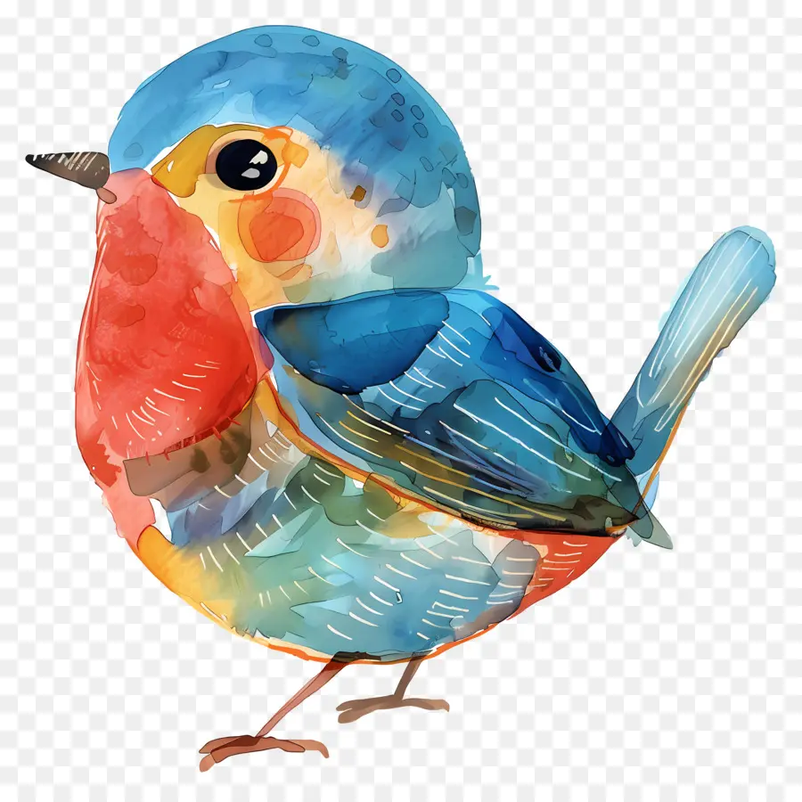الطيور，الرسم بالألوان المائية PNG