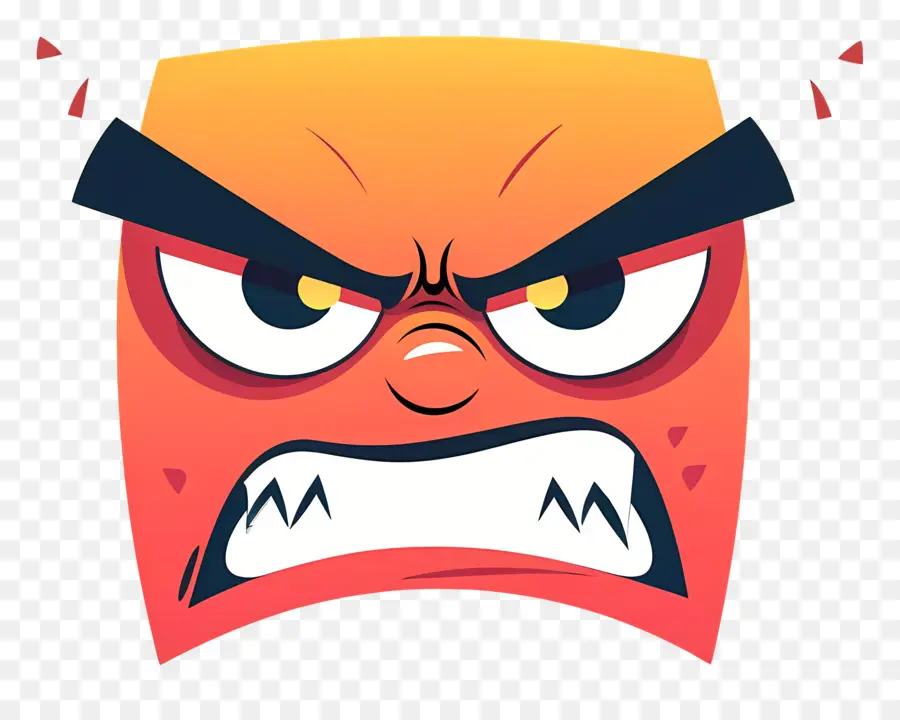 وجه غاضب，الغضب PNG