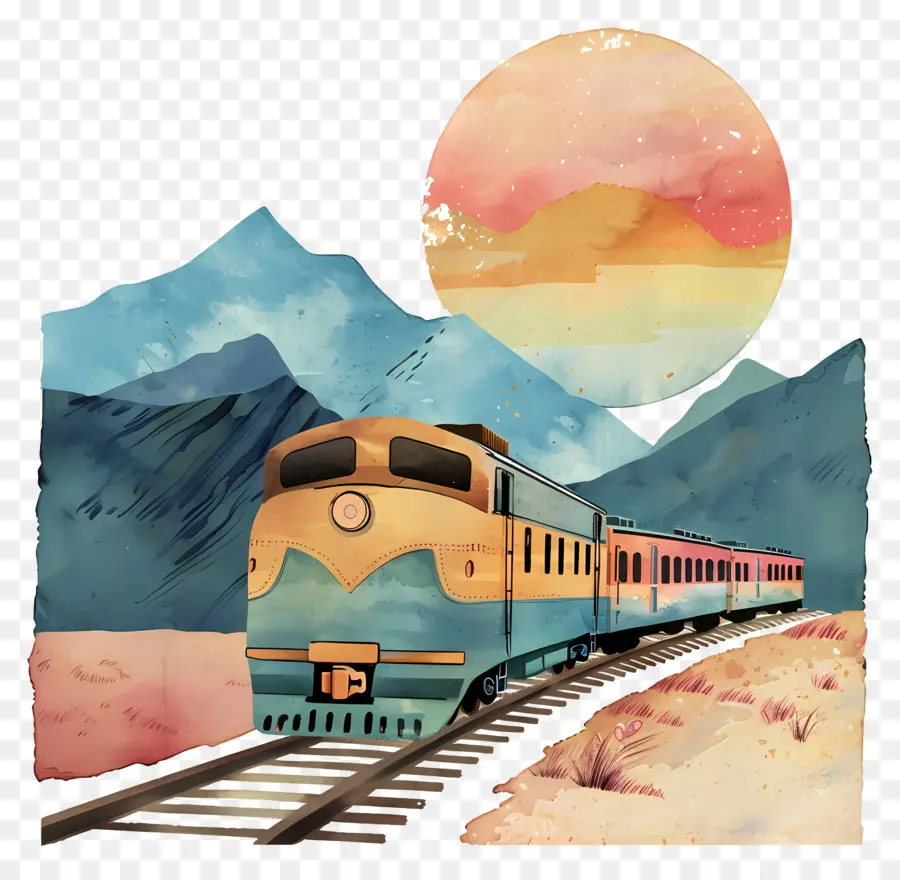 القطار，المسارات PNG