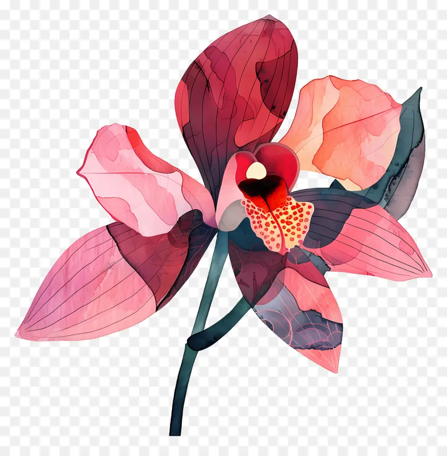 السحلية，زهرة الوردي PNG
