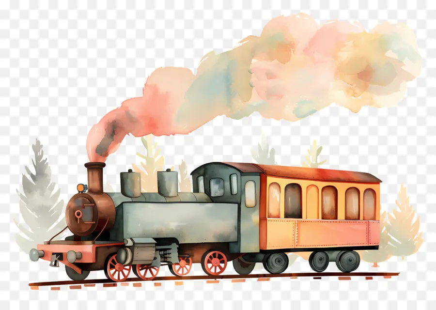 القطار，قاطرة بخاريه PNG