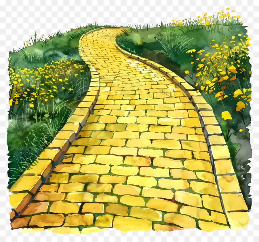 الطريق الطوب الأصفر，اللوحة PNG