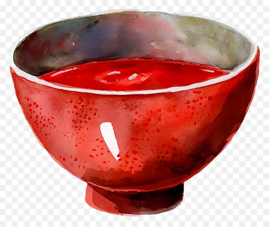 وعاء الكاتشب，وعاء السيراميك الأحمر PNG