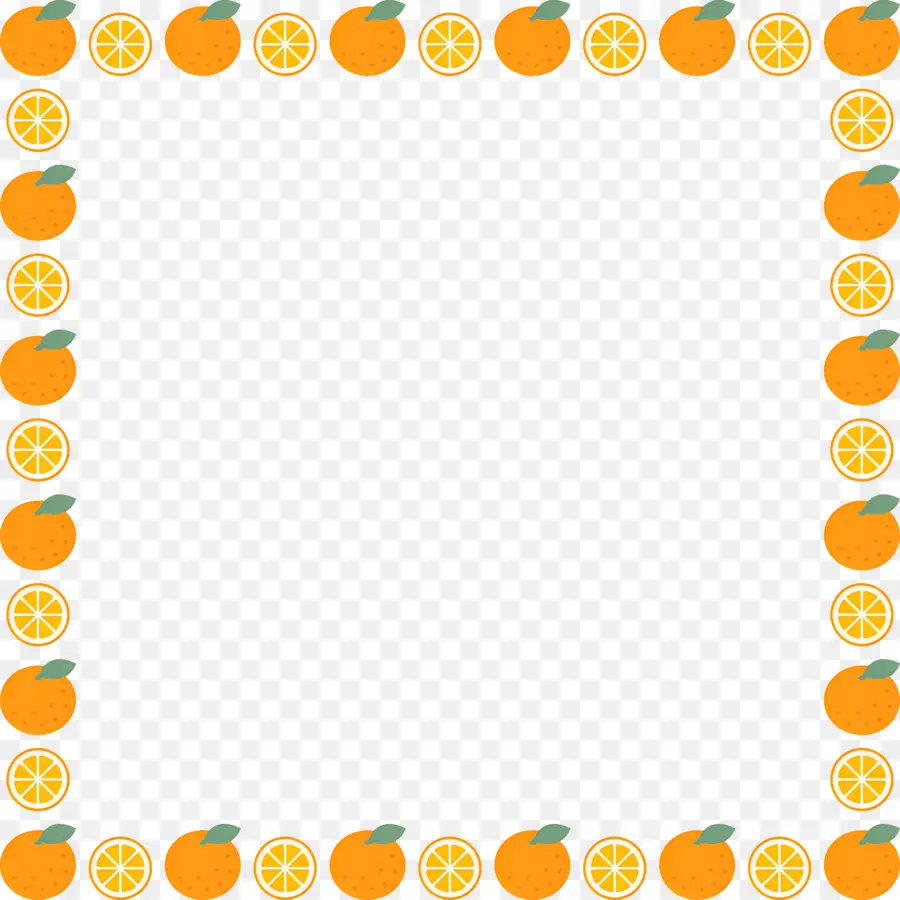 إطار الفاكهة，شرائح برتقالية PNG