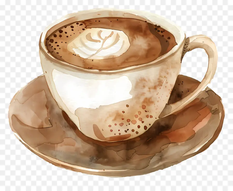 القهوة，ألوان مائية PNG