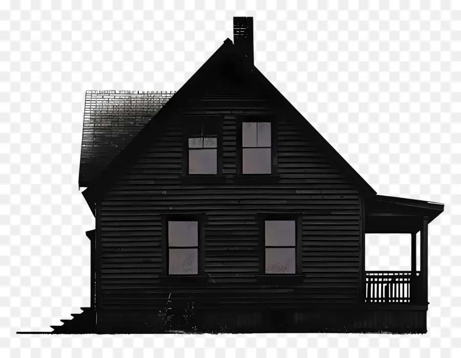 البيت صورة ظلية，المنزل التقليدي PNG