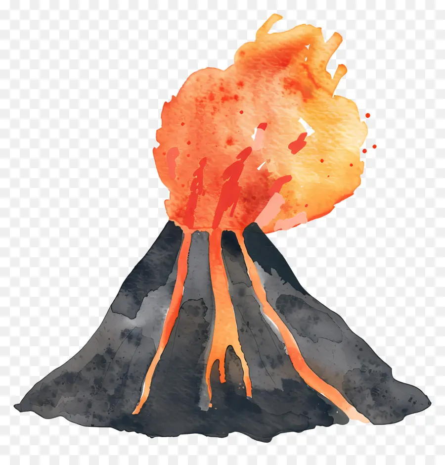 بركان，ثوران البركان PNG