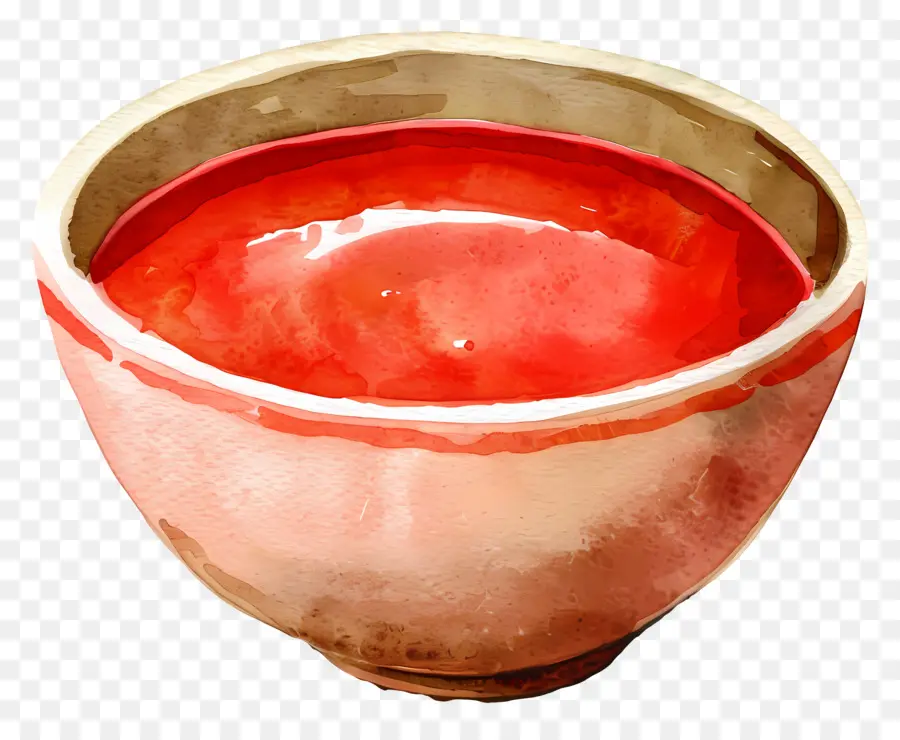وعاء الكاتشب，طلاء أحمر PNG