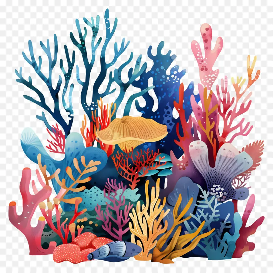 الشعاب المرجانية，النباتات تحت الماء PNG