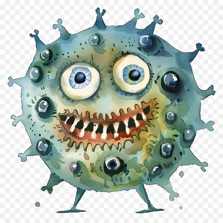 الفيروسات，فيروس الكرتون PNG