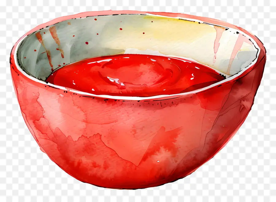 وعاء الكاتشب，السائل الأحمر PNG