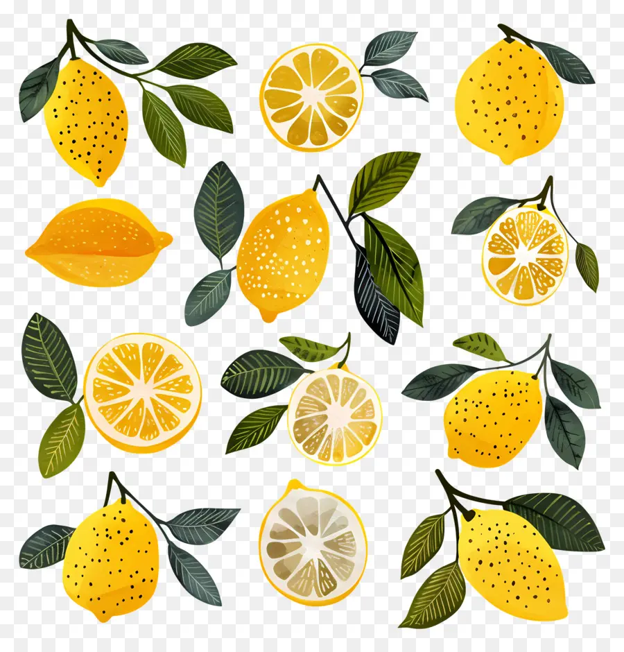 الليمون，شرائح الليمون PNG