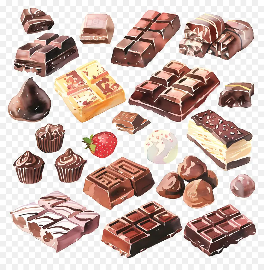 الشوكولاته，الحلويات PNG