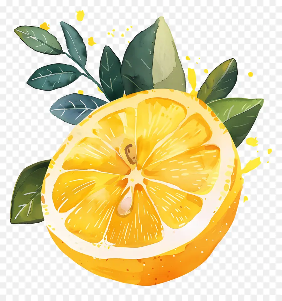نصف الليمون，البرتقال PNG