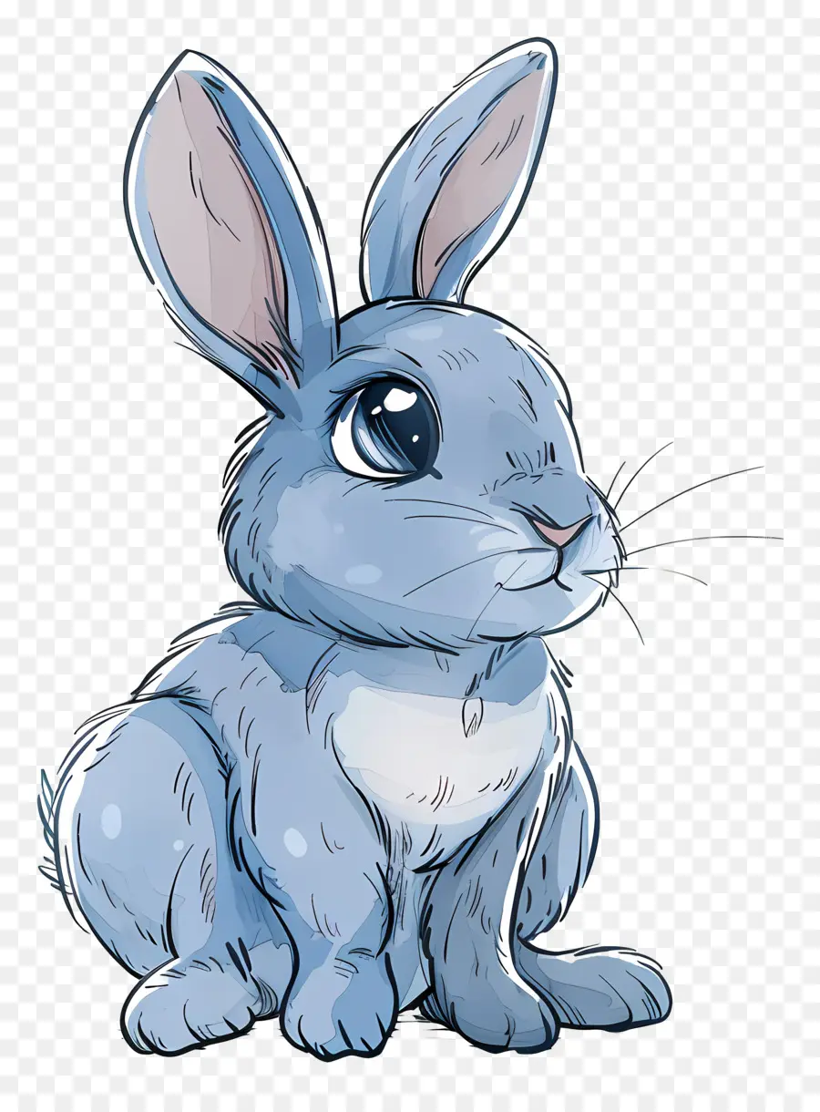 أرنب لطيف，الأرنب الأزرق PNG
