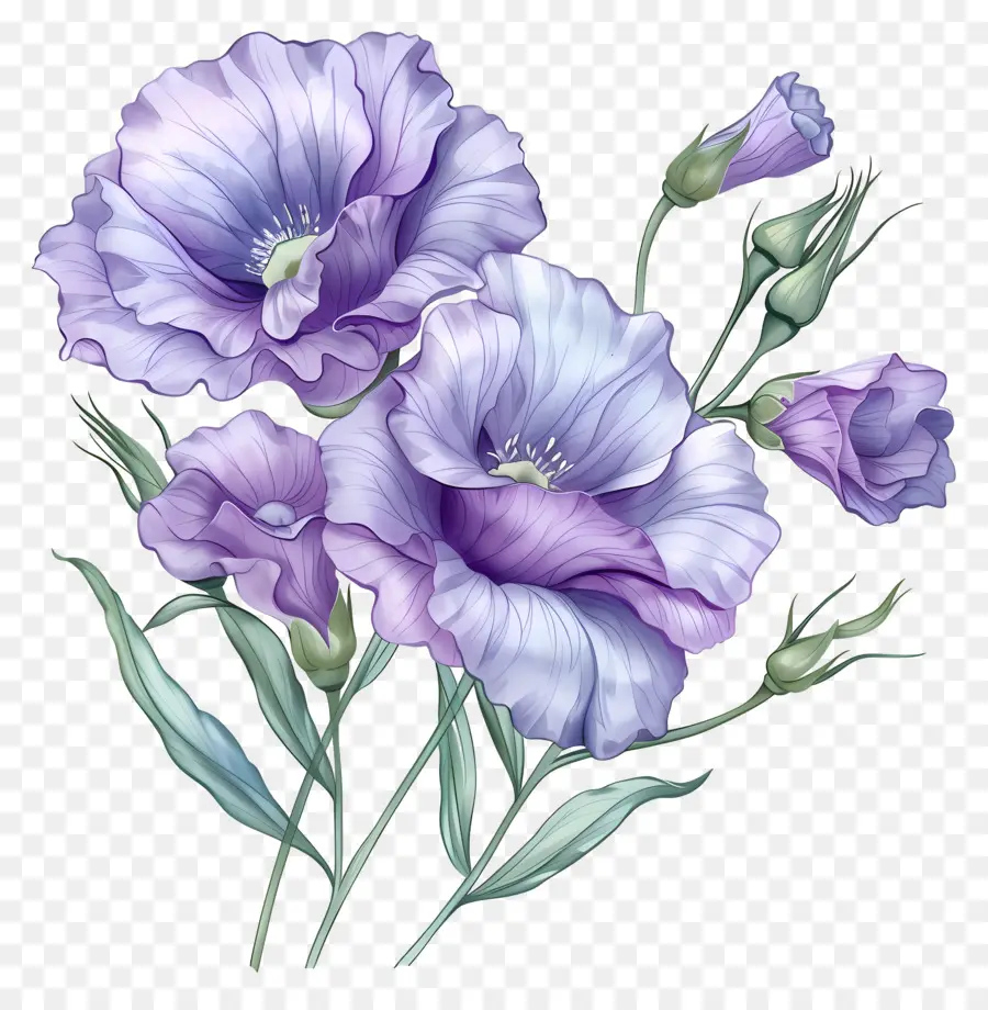 زهرة يوستوما，الأرجواني الزهور PNG