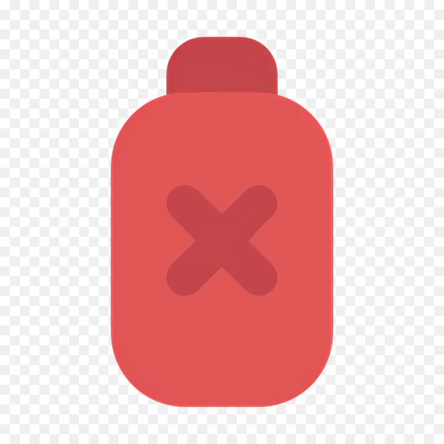 البطارية，زجاجة بلاستيكية حمراء PNG