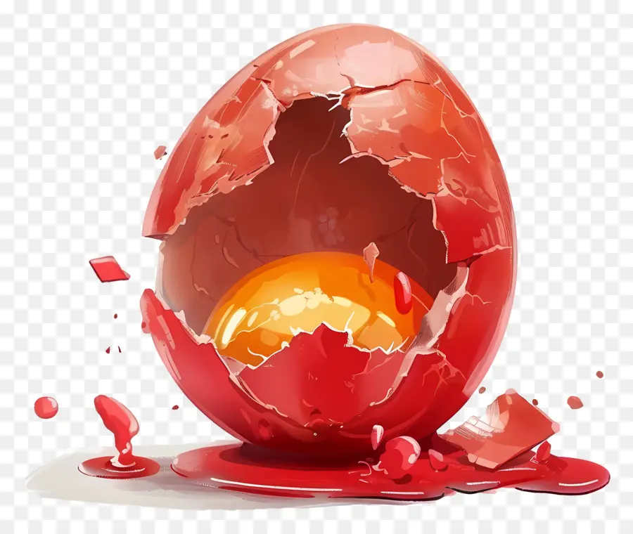 كسر البيض，البيض متصدع PNG