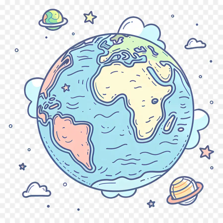 Doodle Earth，الكوكب PNG