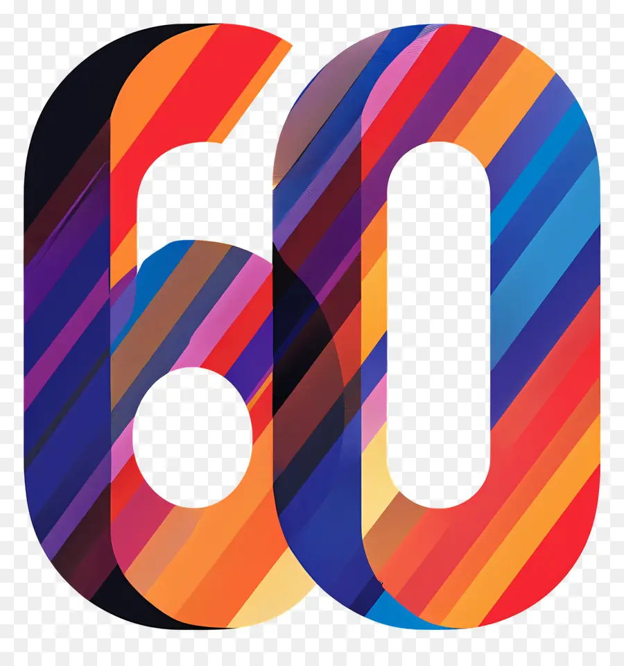 رقم 60，ميلاده ال60 PNG