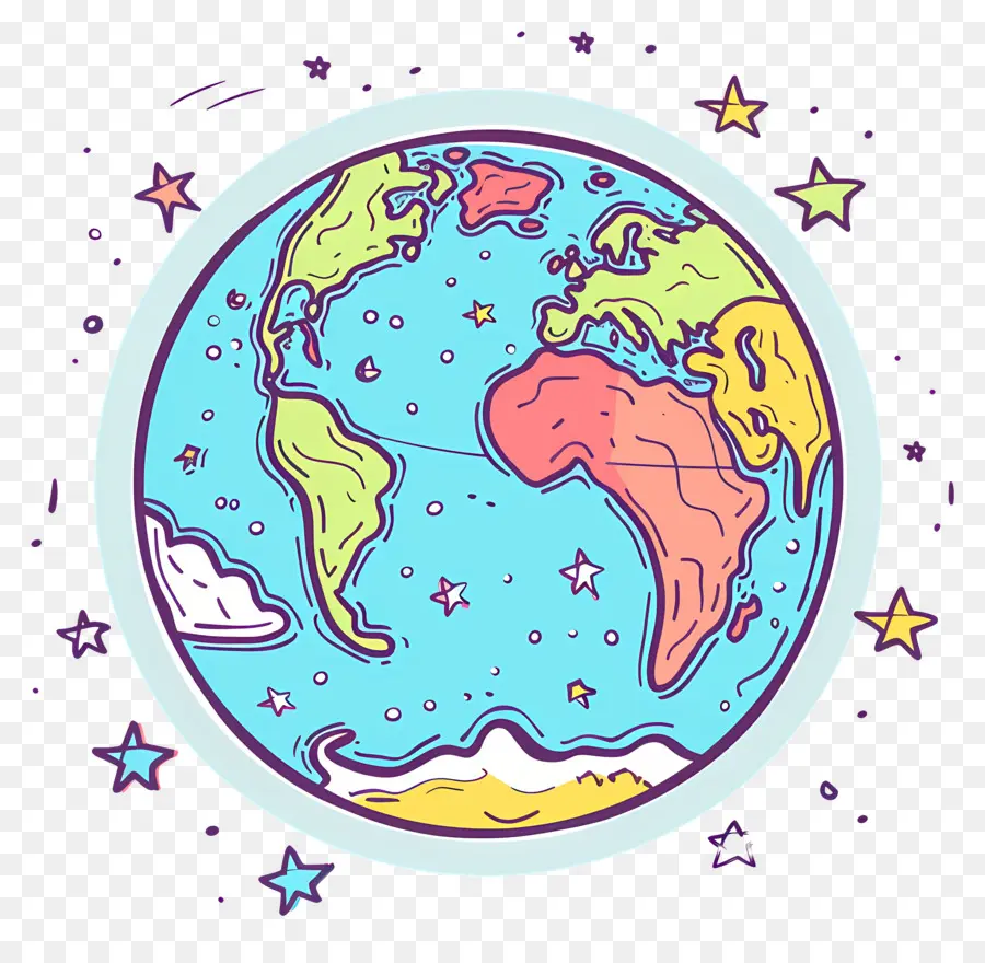 Doodle Earth，الأرض PNG