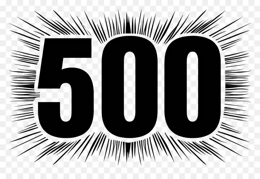 رقم 500，معلم PNG