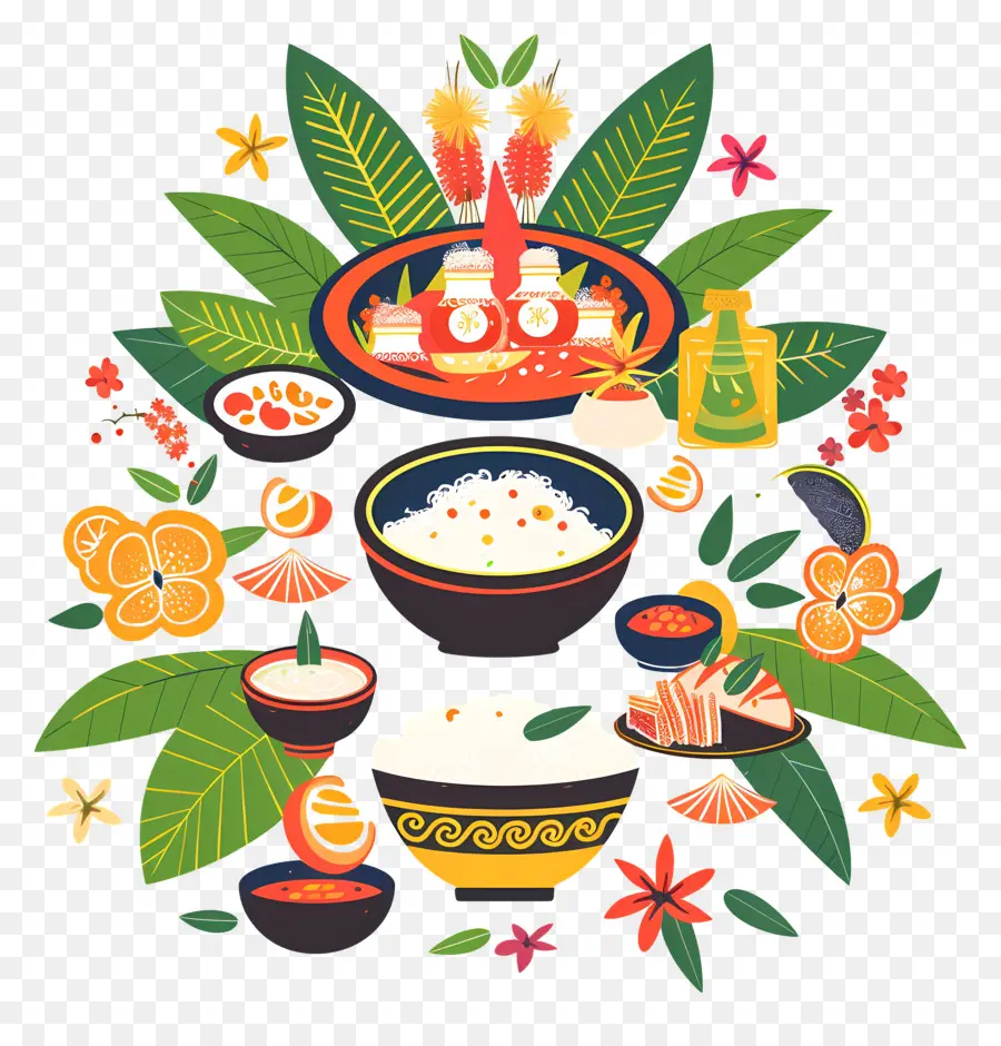 Onam عيد，الغذاء PNG