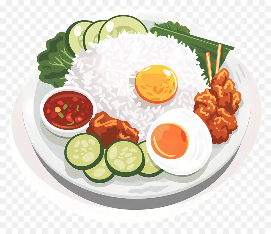 ناسي Lemak，الأرز PNG