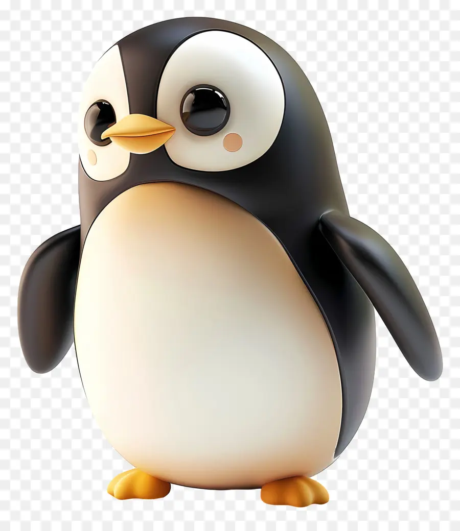 3d Little Penguin，الكرتون البطريق PNG