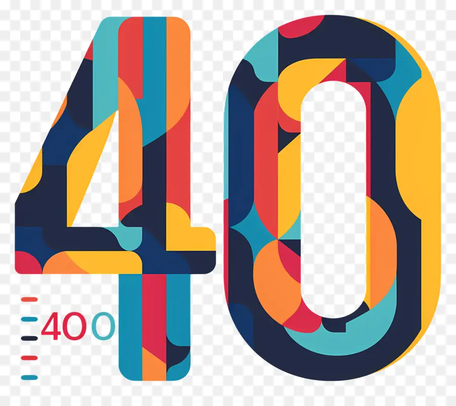 عدد 40，تصميم شعار PNG