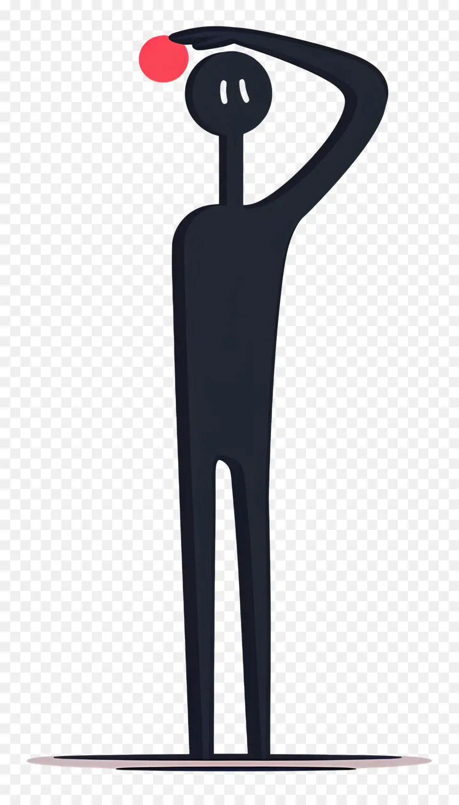 تحية Stickman，الرقم PNG