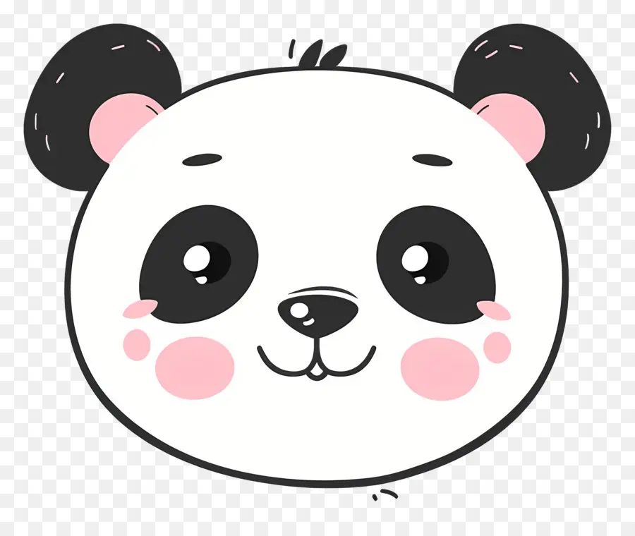 وجه الباندا لطيف，Panda Bear الرسم التوضيحي PNG