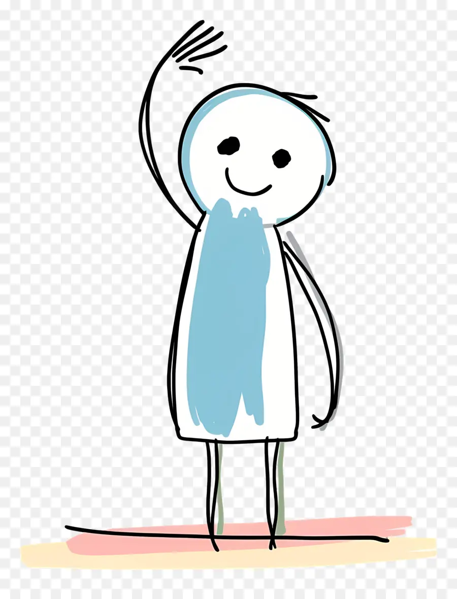 تحية Stickman，الرجل PNG