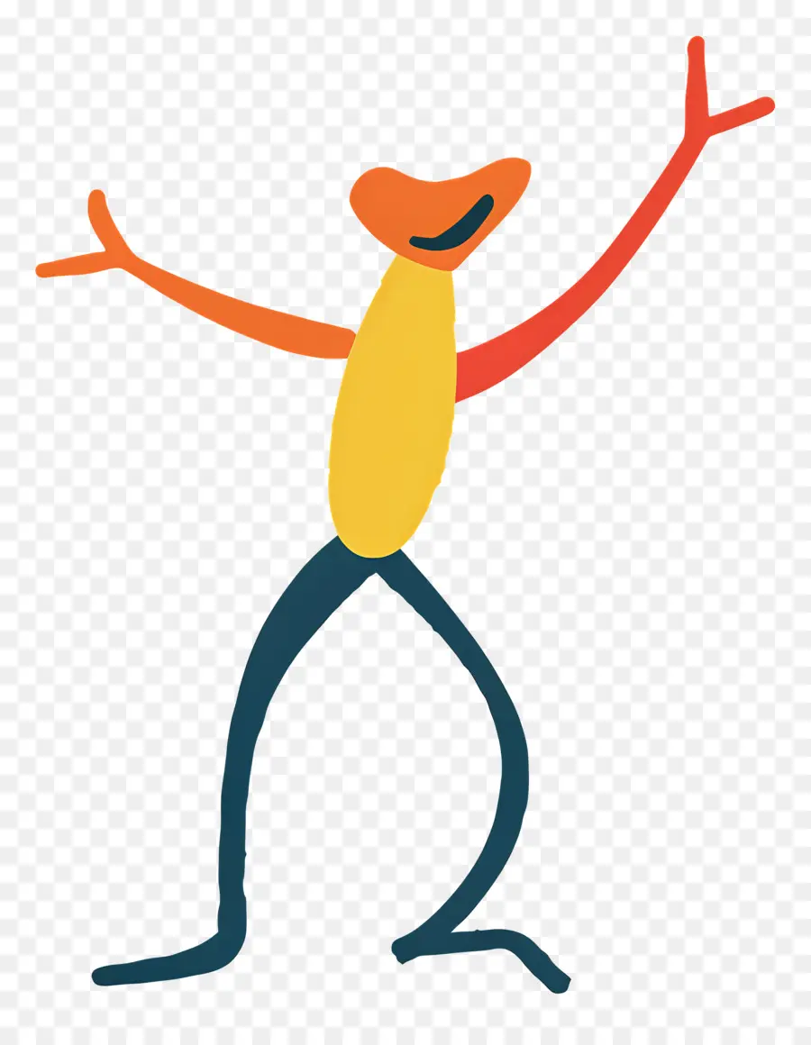 رقص Stickman，الكرتون الضفدع PNG